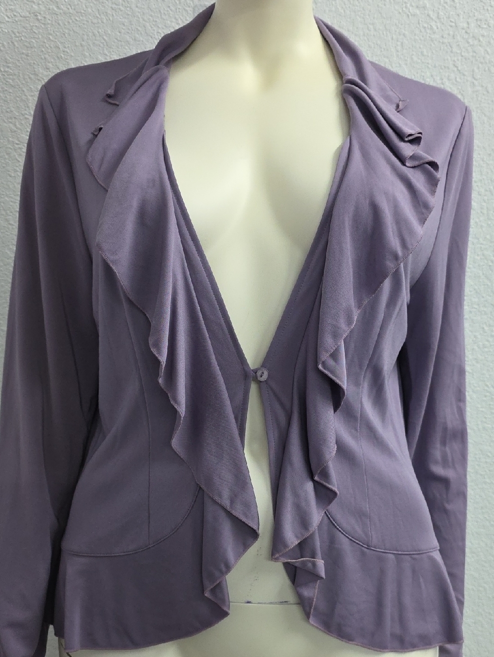 Casual Corner Stretch Purple Drape Layering  Cardigan Jacket Size XL